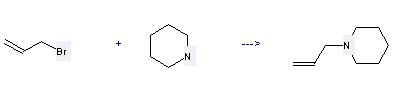 3-Bromopropene can react with Piperidine to get 1-Allyl-piperidine. 
